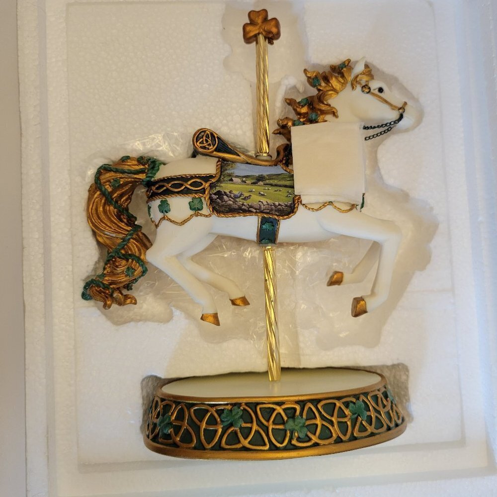 NIB The Hamilton Collection - Irish Blessing Carousel Sculpture